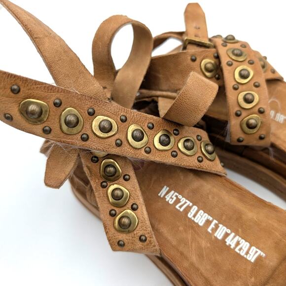 A.S.98 Larkie Strappy Platform Wedge Sandal Women's Brown Size US10 EU41 - Picture 11 of 14